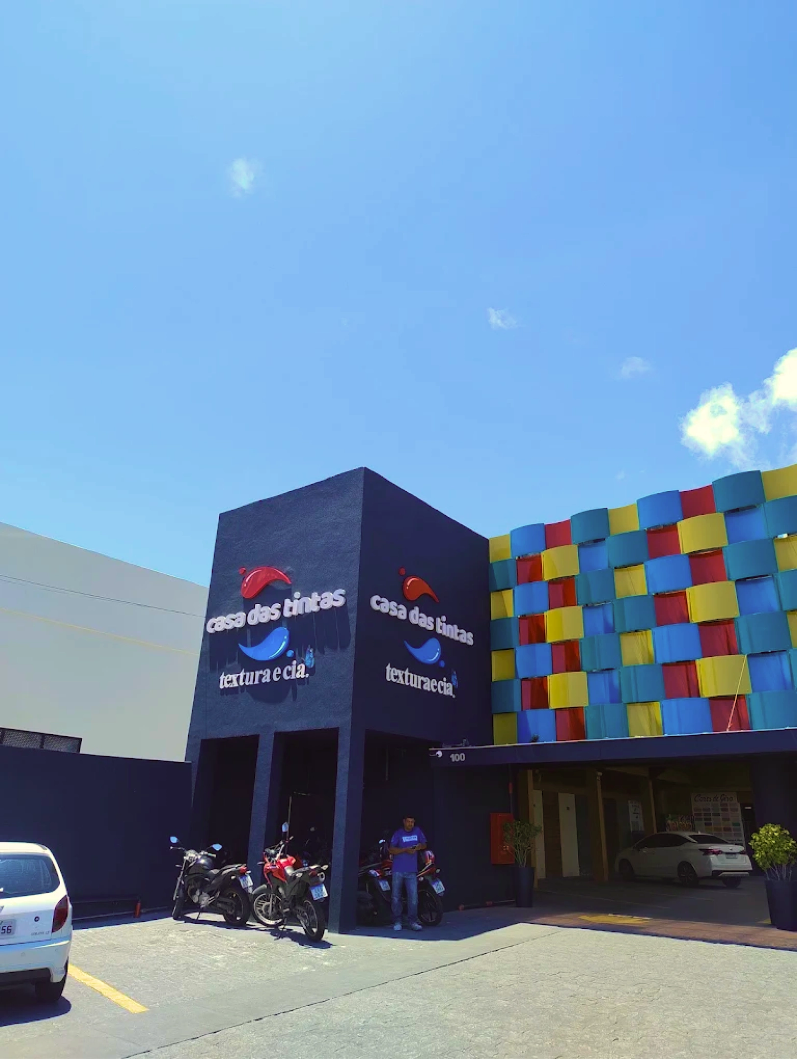 Parede colorida moderna